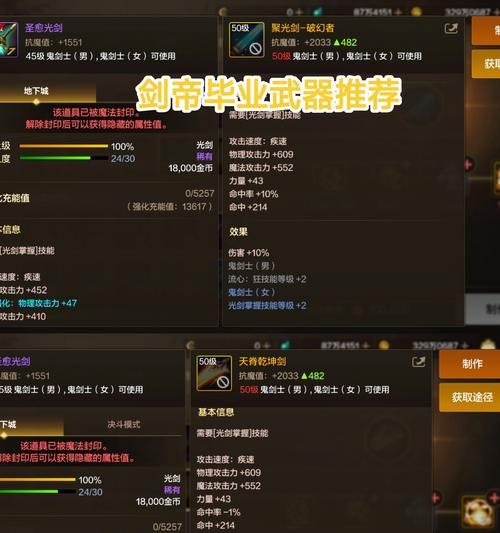 DNF剑帝职业的副手装备是什么？