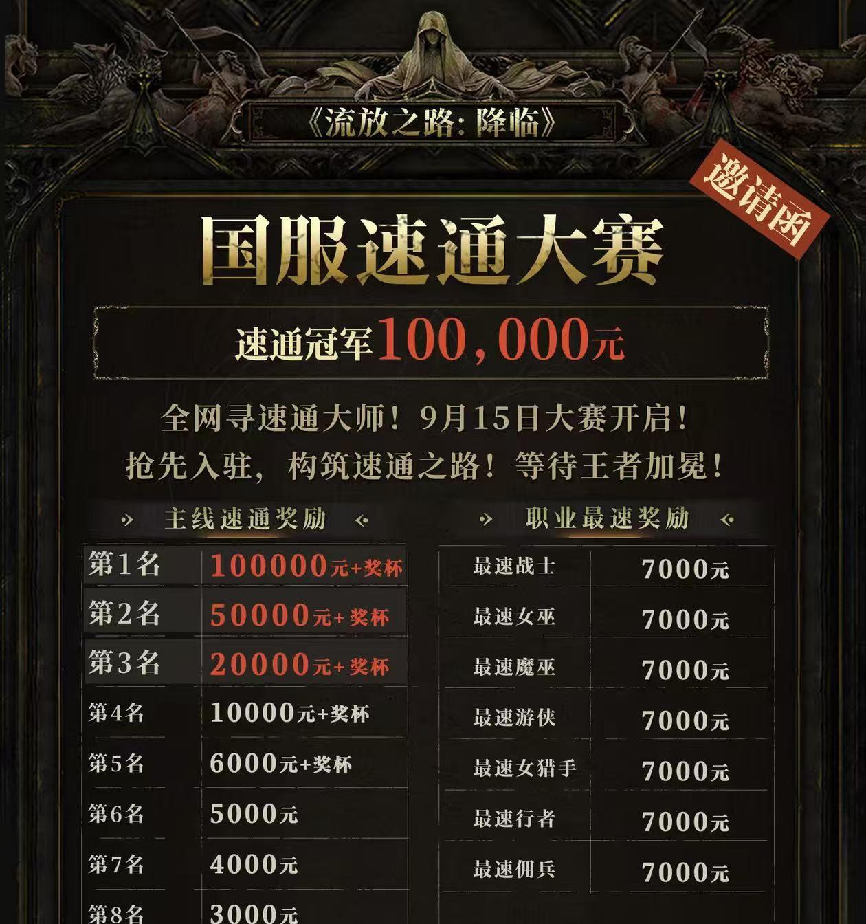 全球爆款载誉前来，《流放之路：降临》预充值不删档测试 9 月 11 日正式开启